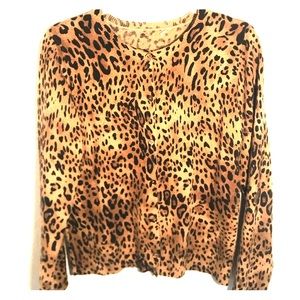 CASHMERE LEOPARD CARDIGAN